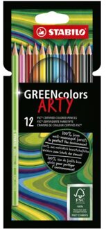Kleurpotloden STABILO Greencolors 6019/12-1-20 etui a 12 stuks Wit