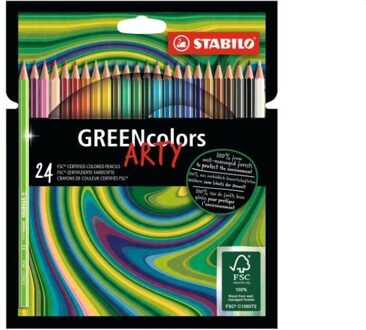 Kleurpotloden STABILO Greencolors 6019/24-1-20 etui a 24 stuks Wit