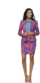 Kleurrijk jaren 90 Mrs. Symbol Opposuits™ kostuum voor vrouwen - Volwassenen kostuums