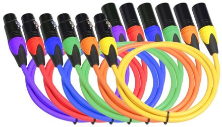 Kleurrijke Audio Kabel Xlr Man-vrouw Gebalanceerde Mixer Microfoon Kabel Connector Mixer Versterker Audio Kabel