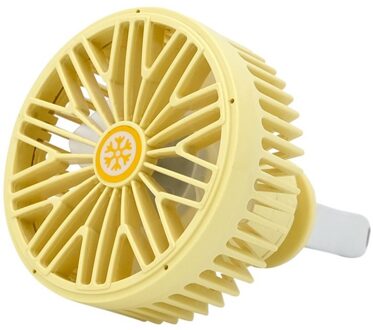 Kleurrijke Auto Usb Ventilator 360 Graden Draaibare Led Verlichting Usb Power Car Auto Krachtige Cooling Fan Lucht Voor Auto Air vent Gemonteerd geel