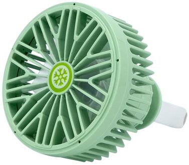 Kleurrijke Auto Usb Ventilator 360 Graden Draaibare Led Verlichting Usb Power Car Auto Krachtige Cooling Fan Lucht Voor Auto Air vent Gemonteerd groen