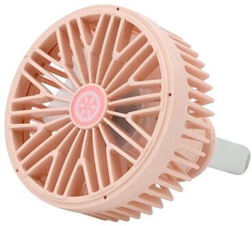 Kleurrijke Auto Usb Ventilator 360 Graden Draaibare Led Verlichting Usb Power Car Auto Krachtige Cooling Fan Lucht Voor Auto Air vent Gemonteerd roze