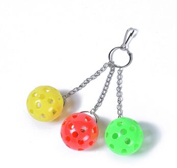 Kleurrijke Bal Papegaai Parkiet Bite Klimmen Spelen Opknoping Speelgoed Huisdier Kooi Met Duurzaam 3 Kettingen Vogel Kauwen Speelgoed