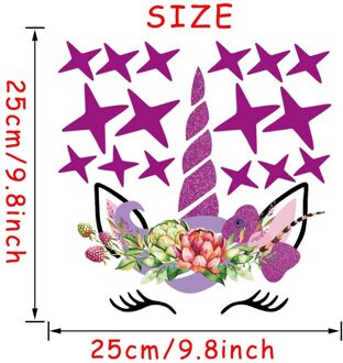 Kleurrijke Cartoon Eenhoorn Hart Vlinder Cloud Muurstickers Voor Kinderen Kamers Meisjes Slaapkamer Nursery Decor Dier Stickers Decals FB3001A