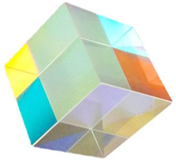 Kleurrijke Combiner Splitter Cross Dichroic Cube Rgb Prism Optical Glass Driehoekig Prisma Voor Onderwijs Lichtspectrum Natuurkunde 20Mm