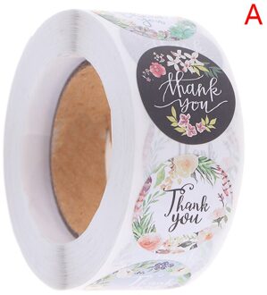 Kleurrijke Dank U Foto 'S Stickers Seal Labels Met Bloem Ronde Enveloppen Seal Stickers Kantoor School Accessoires