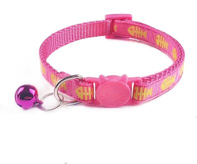 Kleurrijke Dierbenodigdheden Kat Kraag Kat Ketting En Kattenpootdruk Verstelbare Kraag Bel Positionering Voetafdruk Huisdier Kraag roos Rood
