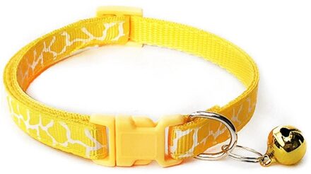 Kleurrijke Dierbenodigdheden Kat Kraag Met Bell Verstelbare Gesp Kraag Kat Dierbenodigdheden Kat Accessoires Kraag Kleine Hond Chihuahua geel