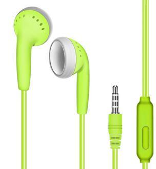 Kleurrijke Draad In-Ear Stereo Sport Oortelefoon Universele Draagbare Comfortabele Voice Headset Met Microfoon Elegante Verschijning groen