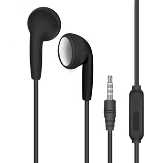 Kleurrijke Draad In-Ear Stereo Sport Oortelefoon Universele Draagbare Comfortabele Voice Headset Met Microfoon Elegante Verschijning zwart