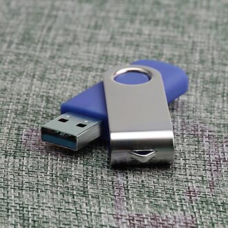 Kleurrijke Draagbare Roterende Usb 3.0 Flash Memory Stick Pen Drive 32G Data Opslag Draaibare U Disk Voor Computer blauw