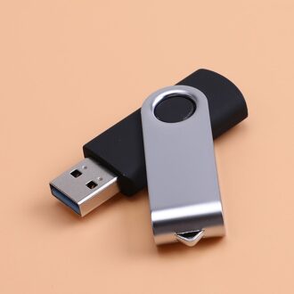 Kleurrijke Draagbare Roterende Usb 3.0 Flash Memory Stick Pen Drive 32G Data Opslag Draaibare U Disk Voor Computer zwart