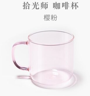 Kleurrijke Eenvoudige Nordic Draagbare Glas Japanse Whisky Glas Thee Beker Champagne Mason Jar Drinken Kubek Doen Kawy Leven Thuis BJ50BL roze