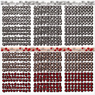 Kleurrijke Engels Alfabet Nummer Stickers Diy Scrapbook Basis Collage Mobiele Dagboek Gelukkig Plan Sealing Decoratie Sticker A 6sheets 1zak