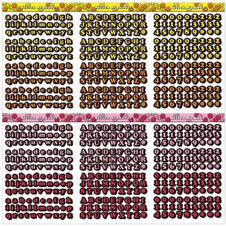 Kleurrijke Engels Alfabet Nummer Stickers Diy Scrapbook Basis Collage Mobiele Dagboek Gelukkig Plan Sealing Decoratie Sticker B 6sheets 1zak