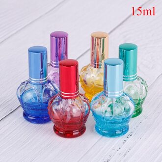 Kleurrijke Glas Spray Fles Reizen Verpakking Fles Essentiële Olie Container Cap Nagellak Fles 15Ml/30Ml/50Ml 15ml kleur willekeurig