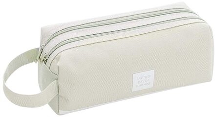 Kleurrijke Grote Capaciteit Potlood Gevallen Zakken Creatieve Korea Stof Pen Box Pouch Case School Office Stationair licht grijs