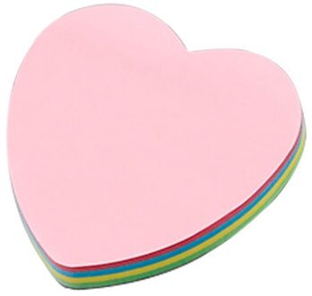 Kleurrijke Hart Kleverige 100 Vellen Memo Pad Sticky Notes Bookmark Opmerking Marker Memo Sticker Voor Kantoor Student