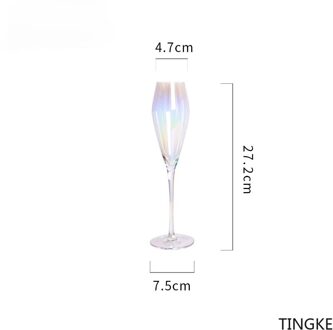 Kleurrijke Ion Plated Kristal Glas Rode Wijn Glas Champagne Glas Kleurrijke Wijnglas Beker Party Restaurant Rode Wijn Glas