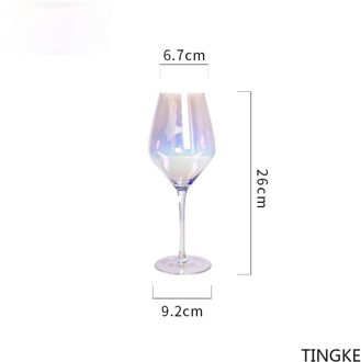 Kleurrijke Ion Plated Kristal Glas Rode Wijn Glas Champagne Glas Kleurrijke Wijnglas Beker Party Restaurant Rode Wijn Glas