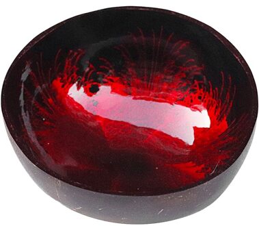 Kleurrijke Kommen Mooie Voedsel Vontainers Kokosnoot Bowls Kokosnoot Kommen Handgemaakte Opslag Dozen Decoraties Keuken Kommen rood