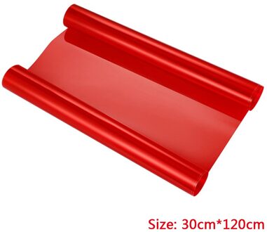 Kleurrijke Koplamp Achterlicht Auto Tint Film Overlay Sticker Cover 30*60/120Cm Ew Rood