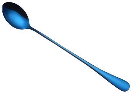 Kleurrijke Lepel Lange Steel Lepels Bestek Koffie Drinken Gereedschap Keuken Gadget Thuis Home blauw