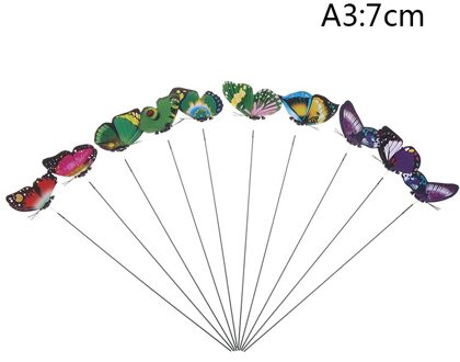 Kleurrijke Leuke Bos Butterfly Garden Yard Decoratie Plant Vlinder Stapel Indoor En Outdoor Decoratie 7CM