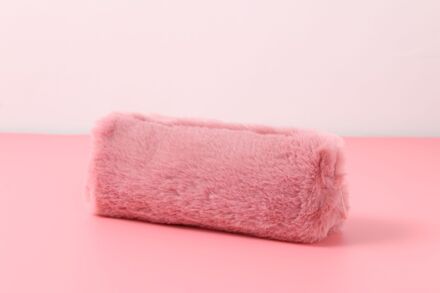 Kleurrijke Leuke Pluche Etui Briefpapier Pencilcase Kawaii Meisjes Schoolbenodigdheden Gereedschappen Opslag Houder Pouch donker-roze