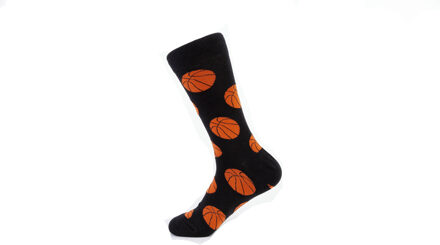 Kleurrijke mannen Basketbal Voetbal Tennis Sport Bal Patroon Happy Wedding Sokken Grappige Causale Katoen Crew Chaussettes Homme Y8346