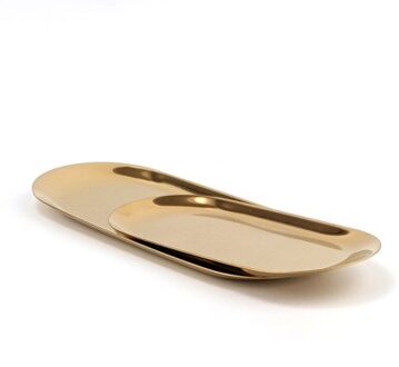 Kleurrijke Metalen Opbergvak Goud Ovale Gestippelde Fruitschaal Kleine Items Sieraden Display Lade Spiegel Opslag Lade Home Storage gouden tuba