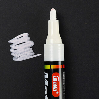 Kleurrijke Metalen Schilderij pen mark pen fotoalbum Scrapbook DIY 5 kleuren Schrijven Droge Keramische Glas Zwarte Kaart 13.8CM wit