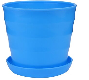Kleurrijke Mini Plastic Bloempot Succulente Plant Bloempot Home Office Planter Macetas Para Plantas Tuin Bonsai Bloempot blauw