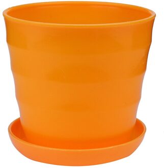 Kleurrijke Mini Plastic Bloempot Succulente Plant Bloempot Home Office Planter Macetas Para Plantas Tuin Bonsai Bloempot oranje