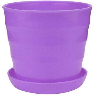 Kleurrijke Mini Plastic Bloempot Succulente Plant Bloempot Home Office Planter Macetas Para Plantas Tuin Bonsai Bloempot paars