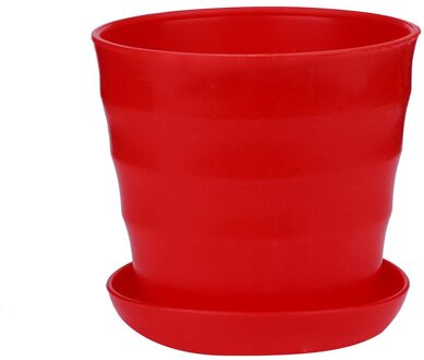 Kleurrijke Mini Plastic Bloempot Succulente Plant Bloempot Home Office Planter Macetas Para Plantas Tuin Bonsai Bloempot rood
