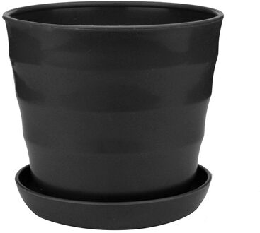 Kleurrijke Mini Plastic Bloempot Succulente Plant Bloempot Home Office Planter Macetas Para Plantas Tuin Bonsai Bloempot zwart