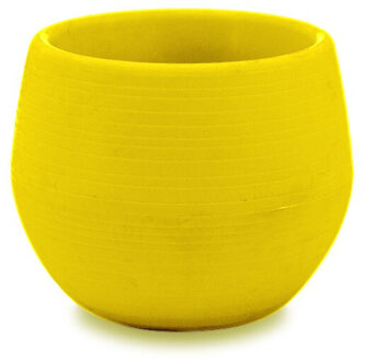 Kleurrijke Mini pp hars plastic bloempot Bloempot Planter Handgemaakte Tuin Home Office Decor Planter Desktop Bloempotten Geel