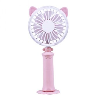 Kleurrijke Mini Usb Nachtlampje Oplaadbare Air Cooling Fan Desk Kat Vorm Fan Reizen Thuis Student Slaapzaal Draagbare Desktop O blauw