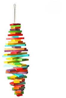 Kleurrijke Multi-Layer Papegaai Maalt En Kauwt Speelgoed Papegaai Houten Vogel Speelgoed Vogel Benodigdheden Draagbare Opknoping Papegaai Speelgoed