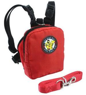 Kleurrijke Nylon Rugzak Voor Kat Hond Met Harnas Leiband Rugzak Voor Kleine Hond Multifunctionele Hond Rugzak Tas rood / groot