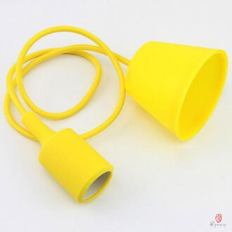 Kleurrijke Opknoping Lichten Art Decoratie Hanglamp Diy Plastic Met 1 Meter Draad E27 Houder Home Shop Loft Armatuur geel