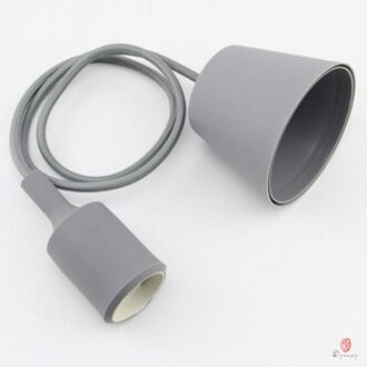 Kleurrijke Opknoping Lichten Art Decoratie Hanglamp Diy Plastic Met 1 Meter Draad E27 Houder Home Shop Loft Armatuur grijs