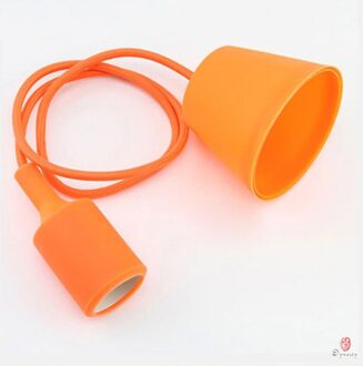 Kleurrijke Opknoping Lichten Art Decoratie Hanglamp Diy Plastic Met 1 Meter Draad E27 Houder Home Shop Loft Armatuur oranje