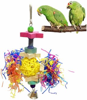 Kleurrijke Papegaai Speelgoed Vogel Bel Bal Voor Parkiet Kauwplezier Kooi Huisdier Vogel Speelgoed Dierbenodigdheden