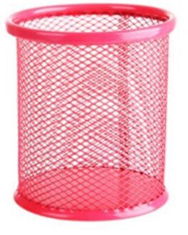 Kleurrijke Pen Houders Escritorio Bureau Make Organizer Pen Stand Bureau Kantoor Porta Lapis Briefpapier Portapenne Potlood Houder rood