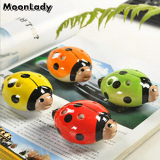 Kleurrijke Porselein Lieveheersbeestje Ocarina 6 Gaten Wind Muziekinstrument voor Muziek Amateurs en Beginners kinderen Speelgoed en oranje