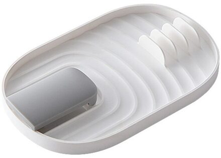 Kleurrijke Pot Deksel Rack Multifunctionele Thuis Keuken Spatel Planken Mat Gadgets Badkamer Keuken Organizer Accessoires wit