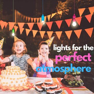 Kleurrijke Pull Gloeilamp Kroonluchter Draagbare Opknoping Gloeilamp Outdoor Camping Tuin Decoratie Opknoping Led Nachtlampje Lamp geel